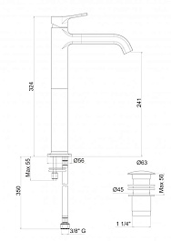 Cezares Смеситель для раковины FUSION-LSM1-NOP Черный матовый – фотография-4