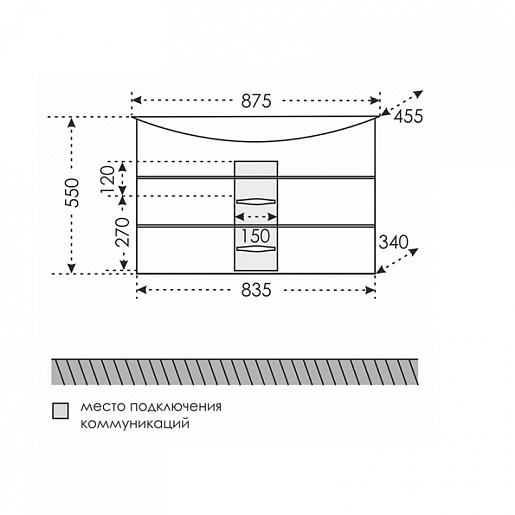 СанТа Мебель для ванной Верона 85, подвесная – фотография-4
