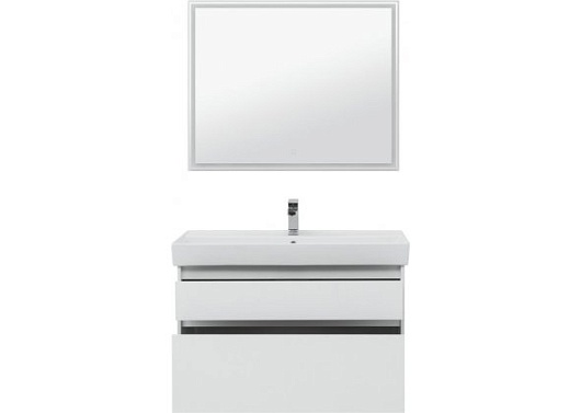 Aquanet Тумба с раковиной Nova Lite 100 2 ящика, белая – картинка-5