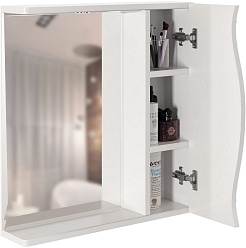 Mixline Зеркало-шкаф Лима 65 R белый с подсветкой – фотография-3