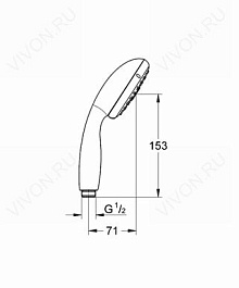 Grohe Душевая лейка "New Tempesta 100 28261001" – фотография-2