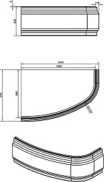 Cersanit Экран для ванны Joanna 140 универсальный ультра белый – фотография-4