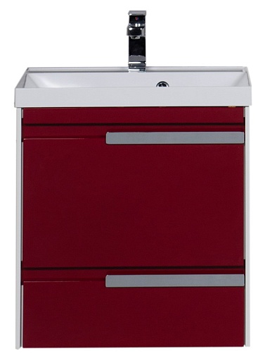 Aquanet Тумба с раковиной "Тиволи 60" бордо – фотография-4