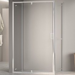 RGW Душевой уголок Passage PA-078-1 (PA-008 + Z-060-2) 90x80 профиль хром стекло прозрачное – фотография-1