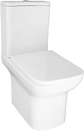 Azario Унитаз-компакт Alba AZ-8323 безободковый с бачком с сиденьем микролифт белый – фотография-1