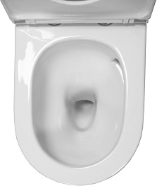Azario Унитаз-моноблок Vally AZ-80687 безободковый с бачком с сиденьем микролифт белый – фотография-12