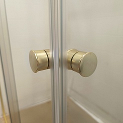 Triton Душевой уголок Вента-Голд 120x80 стекло прозрачное профиль золото – фотография-7