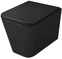 Owl 1975 Унитаз безободковый Vatter Ruta-H Matt Black с сиденьем DP микролифт