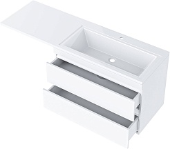 Vivon Тумба с раковиной под стиральную машину Donna 150R подвесная белый глянец – фотография-7