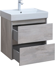 Aquanet Тумба под раковину Nova Lite 60 подвесная дуб белый – фотография-5