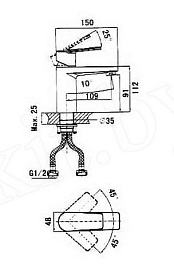 D&K Смеситель "Lessing Rhein DA1322101" для раковины – фотография-2