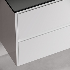 Sancos Тумба с раковиной Libra 80 белый глянец раковина Element 81 CN7005MB – фотография-8