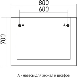 Mixline Зеркало Сура 80 графит – фотография-2