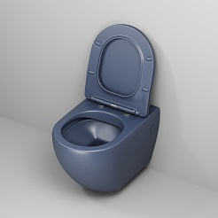 Grossman Унитаз подвесной Color GR-4411BLMS синий матовый – фотография-6