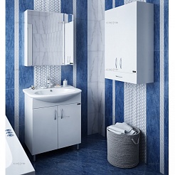 СанТа Зеркальный шкаф Стандарт 70 свет белый – фотография-5