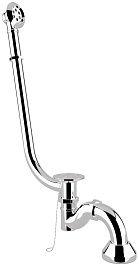 Фэма Ванна из литьевого мрамора Феррара (ножки белые, слив-перелив хром) – фотография-10