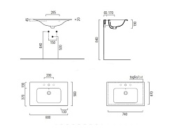 GSI Подвесная раковина CITY 8822111 80 см – фотография-4