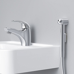 Am.Pm Смеситель для раковины Pride F7P03032 с гигиеническим душем – фотография-3