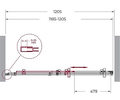 BelBagno Душевая дверь в нишу 120/195 MARINO-BF-1-120-C-NERO – фотография-3