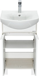 Акватон Тумба под раковину Рико 50 белая, ясень фабрик – фотография-2