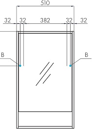 Акватон Зеркальный шкаф Рико 50 белый, ясень фабрик – фотография-3