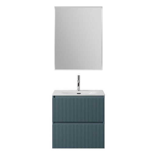 BelBagno Тумба под раковину Uno mini 60 подвесная Голубой матовый – фотография-12