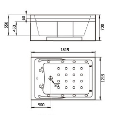 Gemy Акриловая ванна G9061 O R с TV – фотография-4