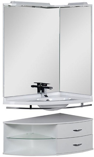 Aquanet Мебель для ванной "Корнер I 89 Open" R (161233) – фото-1
