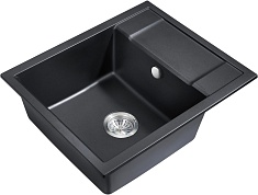 Milacio Мойка кухонная Navarra 60 Cuarzo черная матовая