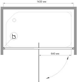 Royal Bath Душевая дверь в нишу HV-C-CH 140х185 – фотография-2