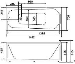 BellSan Акриловая ванна Лайма 150x70 – фотография-4