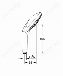 Grohe Душевая лейка "Rainshower Classic 130 28764000" – фотография-2