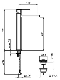 Webert Смеситель для раковины Azeta New AA830402345 Simil Acciaio – фотография-4