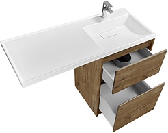 Акватон Тумба с раковиной Лондри 60 R дуб рустикальный – фотография-3