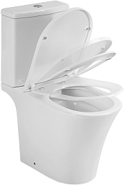 Azario Унитаз-компакт Vise AZ-1343BT безободковый с бачком с сиденьем микролифт белый – фотография-7