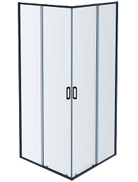 Aquatek Душевой уголок Ария 100x100 AQ ARI KV 10020GM профиль оружейная сталь, стекло прозрачное – фотография-1