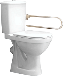 Оскольская керамика Унитаз-компакт Персона Комфорт с поручнем для инвалидов – фотография-1