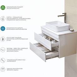 Vigo Тумба под раковину Urban 800-0-2 белая – фотография-9