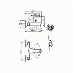 Vidima Смеситель для ванны и душа UNO BA238AA – фотография-2
