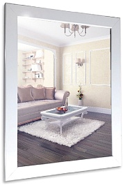Mixline Зеркало Багет 60 белый глянец – фотография-1