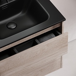 Sancos Тумба с раковиной Libra 60 дуб галифакс натуральный раковина Element 61 CN7001MB – фотография-7