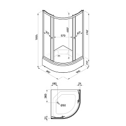 Triton Душевой уголок Грэй 90/90 Щ0000066465 – фотография-3