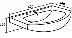 Runo Тумба с раковиной Линда 60 – фотография-6