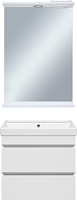 Misty Мебель для ванной Енисей 60 2 ящика подвесная белая