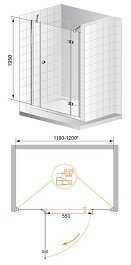 Cezares Душевая дверь в нишу VERONA-W-B-13-30+60/30-P-Cr-R – фотография-5