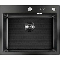 Hoffger Мойка для кухни 6050T Black ECO декор соты