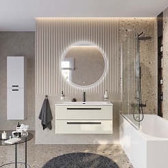 BelBagno Мебель для ванной Eco Cer-N 100 CZR-8073-100 брашированная альпака ручки матовые чёрные – фотография-2