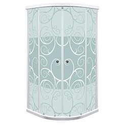 Triton  Душевой уголок Стандарт узоры 100x100 – фотография-3