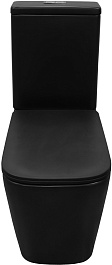 Azario Унитаз-компакт Black King AZ-8303D безободковый с бачком с сиденьем микролифт черный матовый – фотография-3