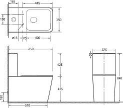 SantiLine Унитаз-компакт SL-5017MB черный матовый – фотография-2